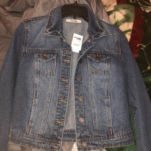 Dark blue jean jacket from Charlotte Russe